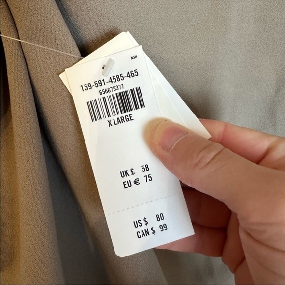 NWT Abercrombie & Fitch Stretch Draped Mini Dress XL - Picture 7 of 9